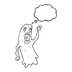 thought bubble cartoon ghost