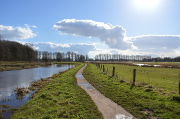 voetpad langs rivier Oude IJssel