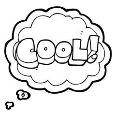 cool thought bubble cartoon symbol