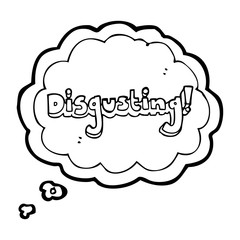 disgusting thought bubble cartoon