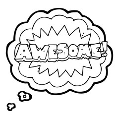 awesome thought bubble cartoon shout