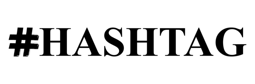 hashtag symbol on a white background