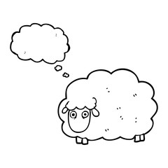 thought bubble cartoon farting sheep