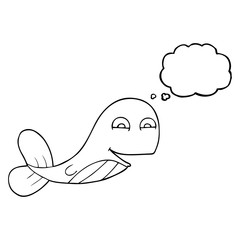 thought bubble cartoon whale