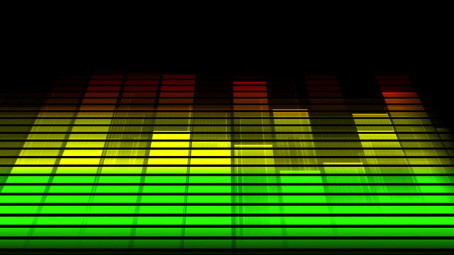 Music Equalizer Graphics Moving Bars. Computer generated abstract motion background. Perfect to use with music, backgrounds, transition and titles.