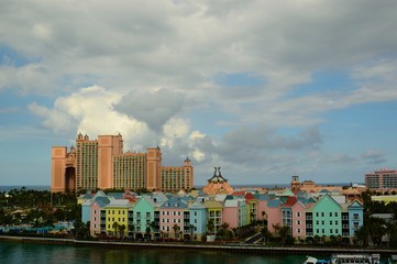 Obraz premium Bahamas, Nassau, panoramic view of the famous Paradise Islands resort