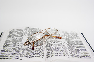 Bible and glasses