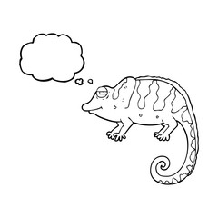 thought bubble cartoon chameleon