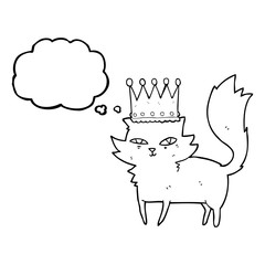 thought bubble cartoon posh cat
