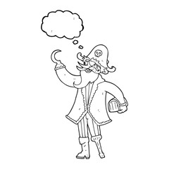 thought bubble cartoon pirate captain
