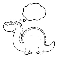 thought bubble cartoon dinosaur