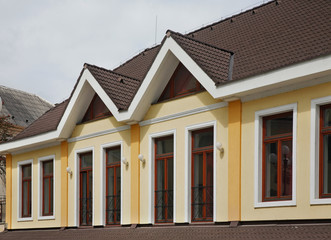 Fragment of house in Zilina. Slovakia