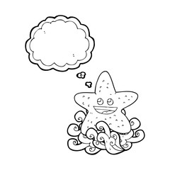 thought bubble cartoon starfish