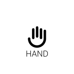 Fototapeta na wymiar Hand stylized line logo