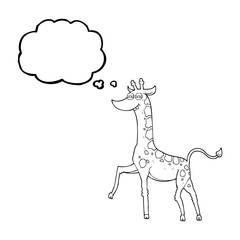 thought bubble cartoon giraffe