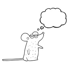 thought bubble cartoon mouse