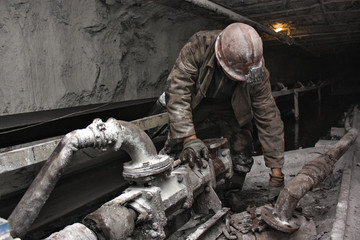 miner in a mine
