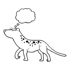 thought bubble cartoon leopard
