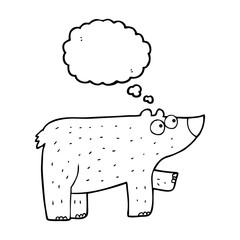 thought bubble cartoon bear