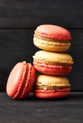 French delicious dessert macaroons