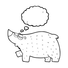 thought bubble cartoon bear