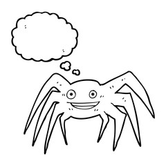 thought bubble cartoon happy spider