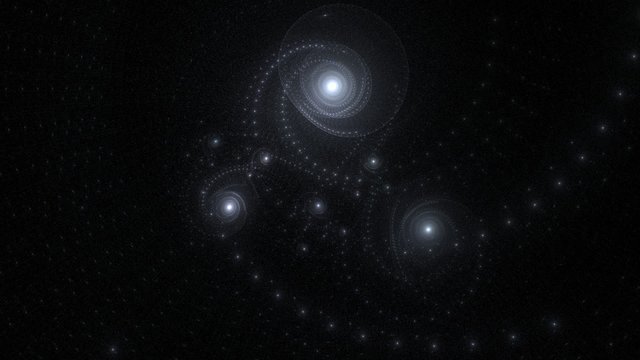 Animation of complex fractals in the form of galaxies