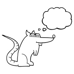 thought bubble cartoon evil rat