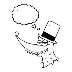 thought bubble cartoon rich wolf