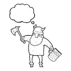 thought bubble cartoon drunk viking
