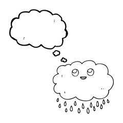 thought bubble cartoon raincloud