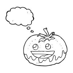 thought bubble cartoon tomato