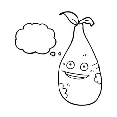 thought bubble cartoon pear