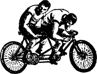 Obraz premium Vintage image tandem
