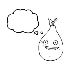 thought bubble cartoon pear