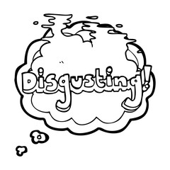 disgusting thought bubble cartoon