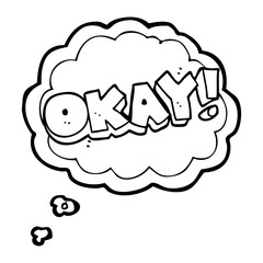 thought bubble cartoon okay symbol