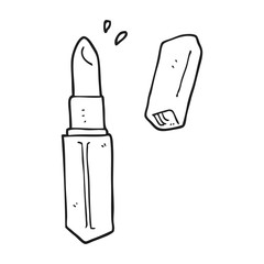black and white cartoon lipstick
