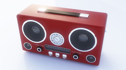 red radio right view