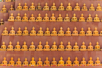 Buddha figure rows
