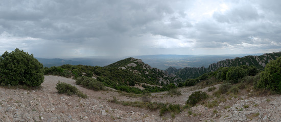 View from Montserrat Mountain towards western side, Catalonia