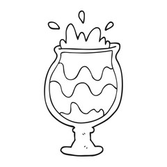 black and white cartoon weird cocktail