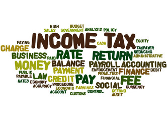 Income Tax, word cloud concept 6