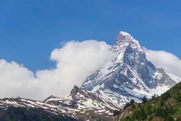 Crédence de cuisine en verre imprimé Cervin Views of the mountain Matterhorn