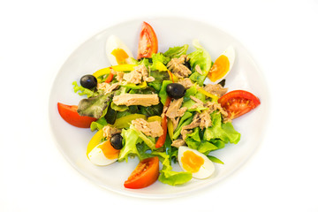 Tuna salad on the plate