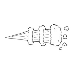 Obraz premium black and white cartoon steam burst