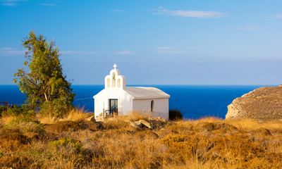 typical greek landscape on Naxos island, Cyclades, Greece - obrazy, fototapety, plakaty