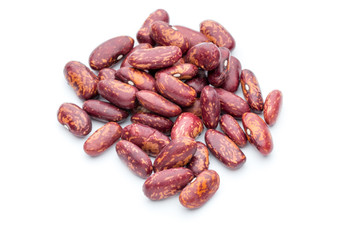 Red beans isolated on the white.