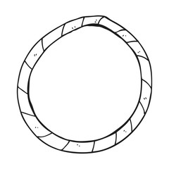 black and white cartoon hula hoop