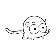 Obraz premium black and white cartoon mouse